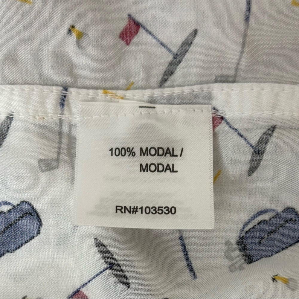 NiCoby Premium men's modal button down golf print shirt size XL - Picture 7 of 7